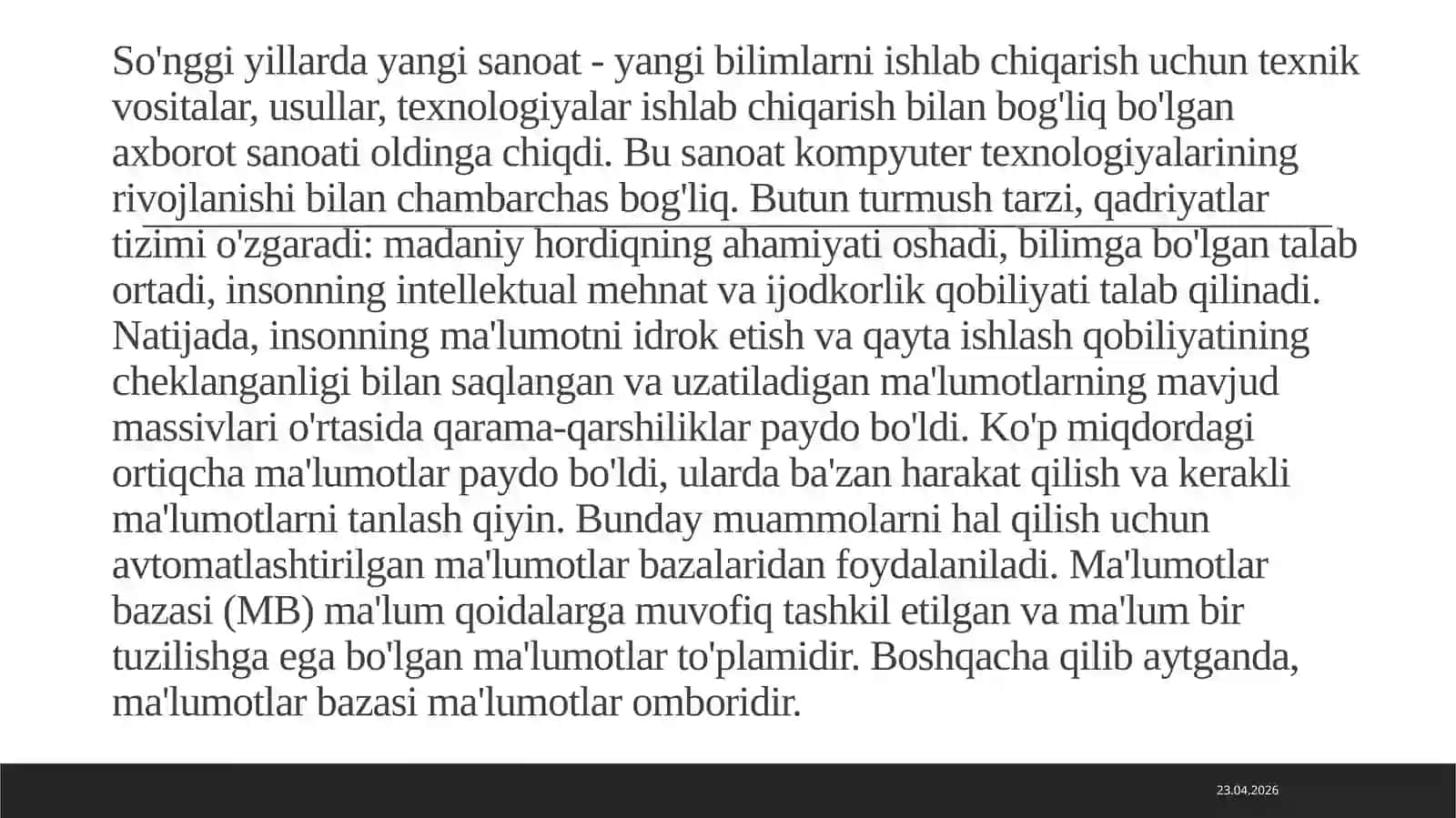 Poliklinikalardama’lumotlar bazasini ishlab chiqish 3