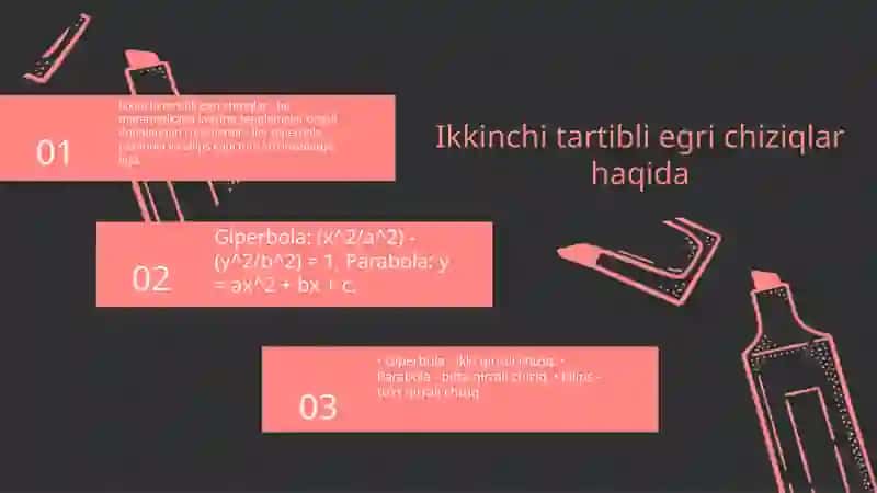 Ikkinchi tartibli egri chiziqlar.Giperbola va parabola 3