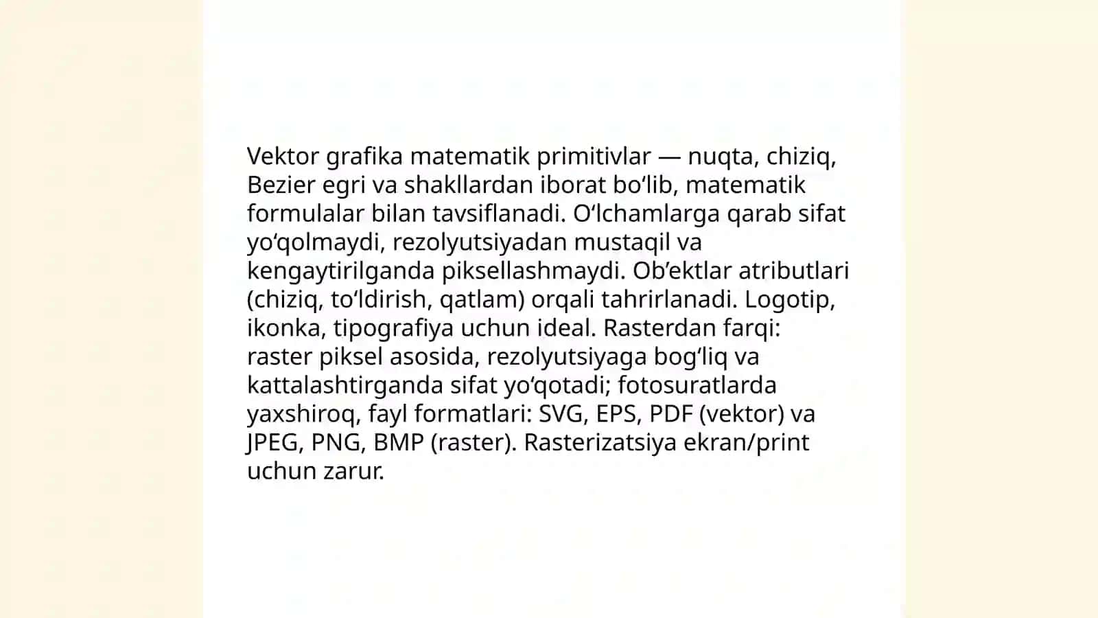 Raqamli tasvirlarni yaratish va qayta ishlash vositalari (vektorli grafik muharriri) 3