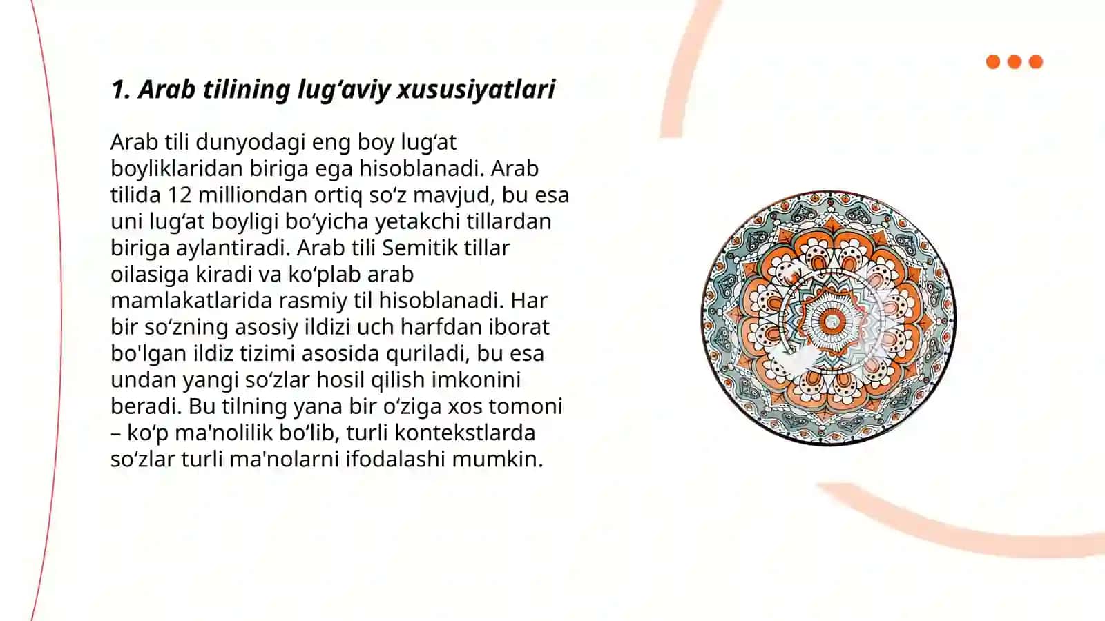 Arab tilining lahjalari haqida 3