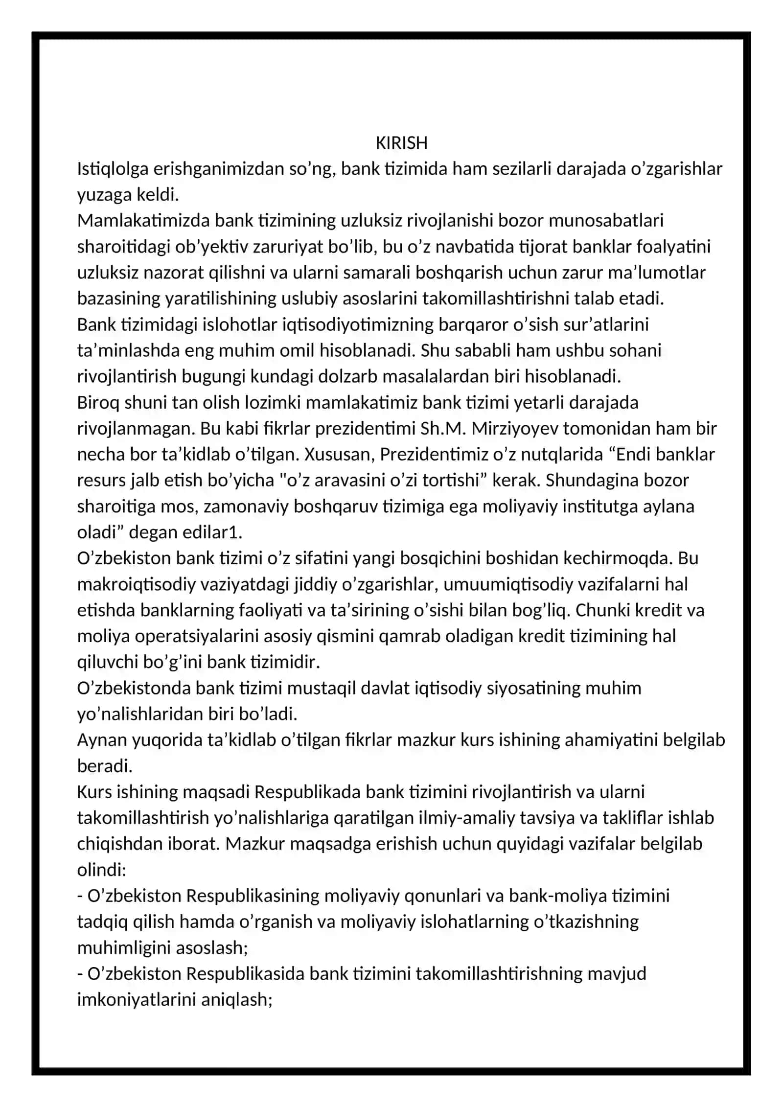 Magistratura va kechki ta'lim fakulteti KMMT-61/23 guruh talabasi - O'zbekistonda bank tizimini rivojlantirish istiqbollari 3