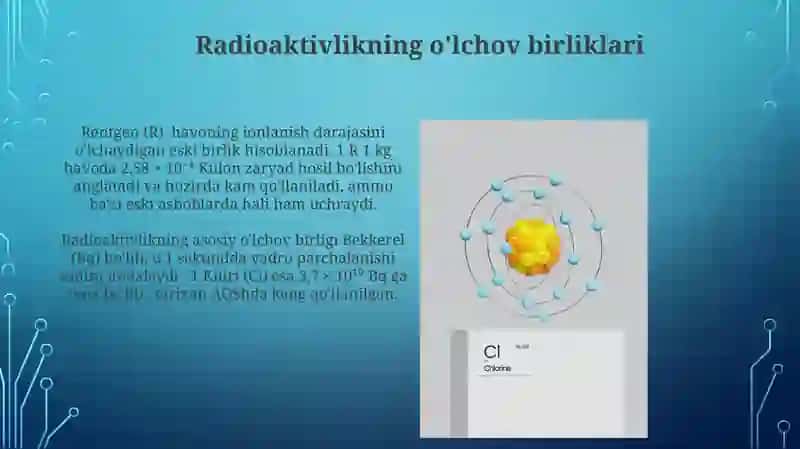 Aktinoidlar. Radiokimyo. Transuran elementlar. Tabiiy va sun`iy radiofaollik 3