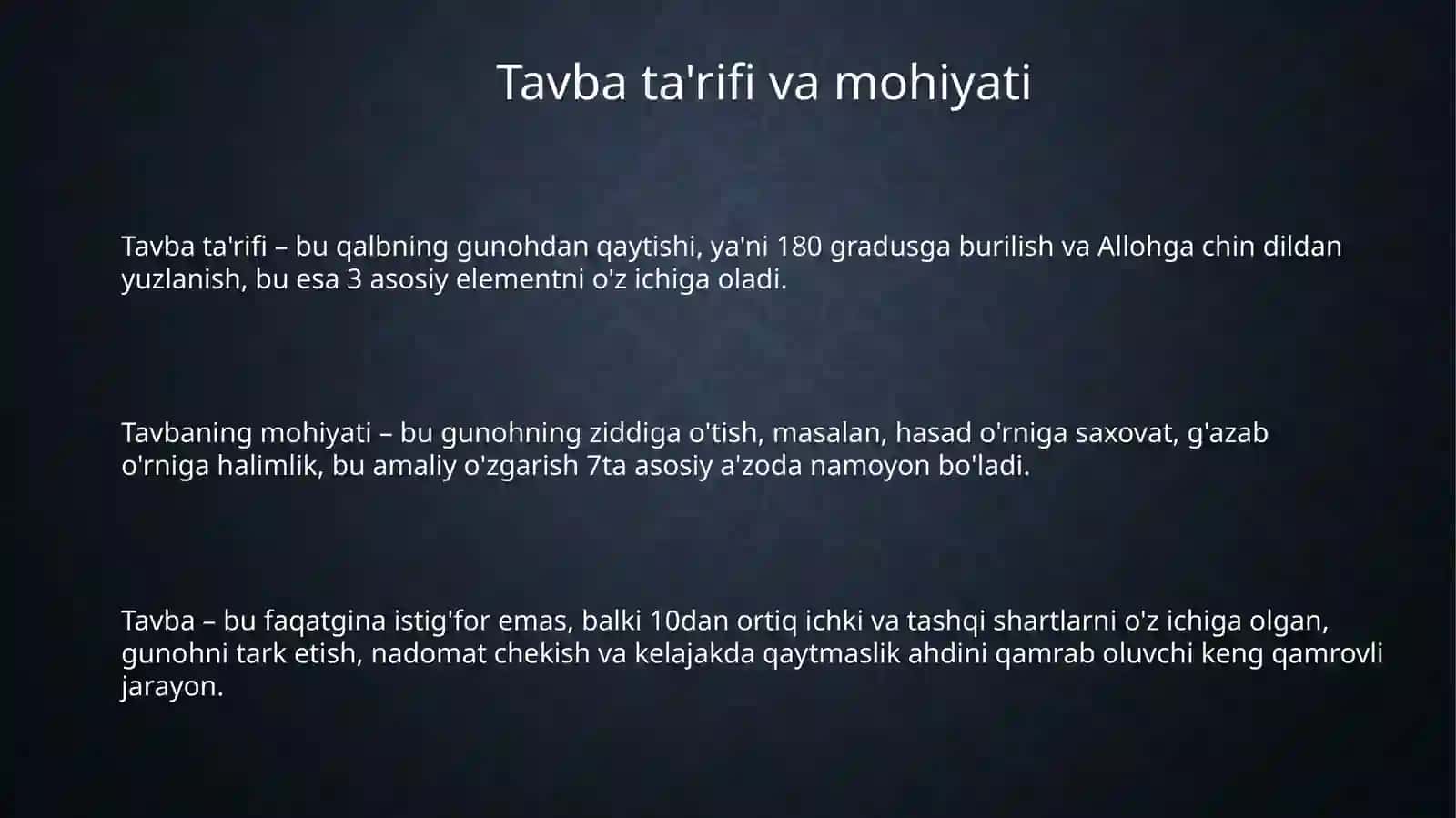 G'azzolivning Tavba asari asosida "Din va axlog" mavzusida esse tayyorlash 3
