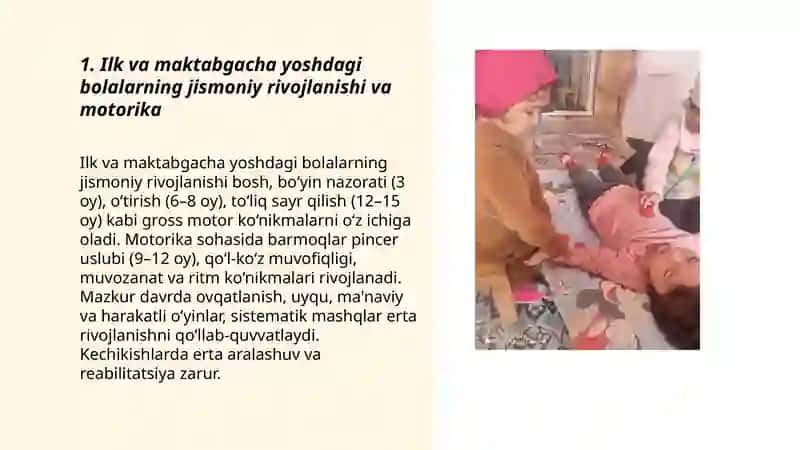 Ilk va maktabgacha yoshdagi bolalarning rivojlanishi va ta'lim-tarbiyasining oʻziga xosligi 3