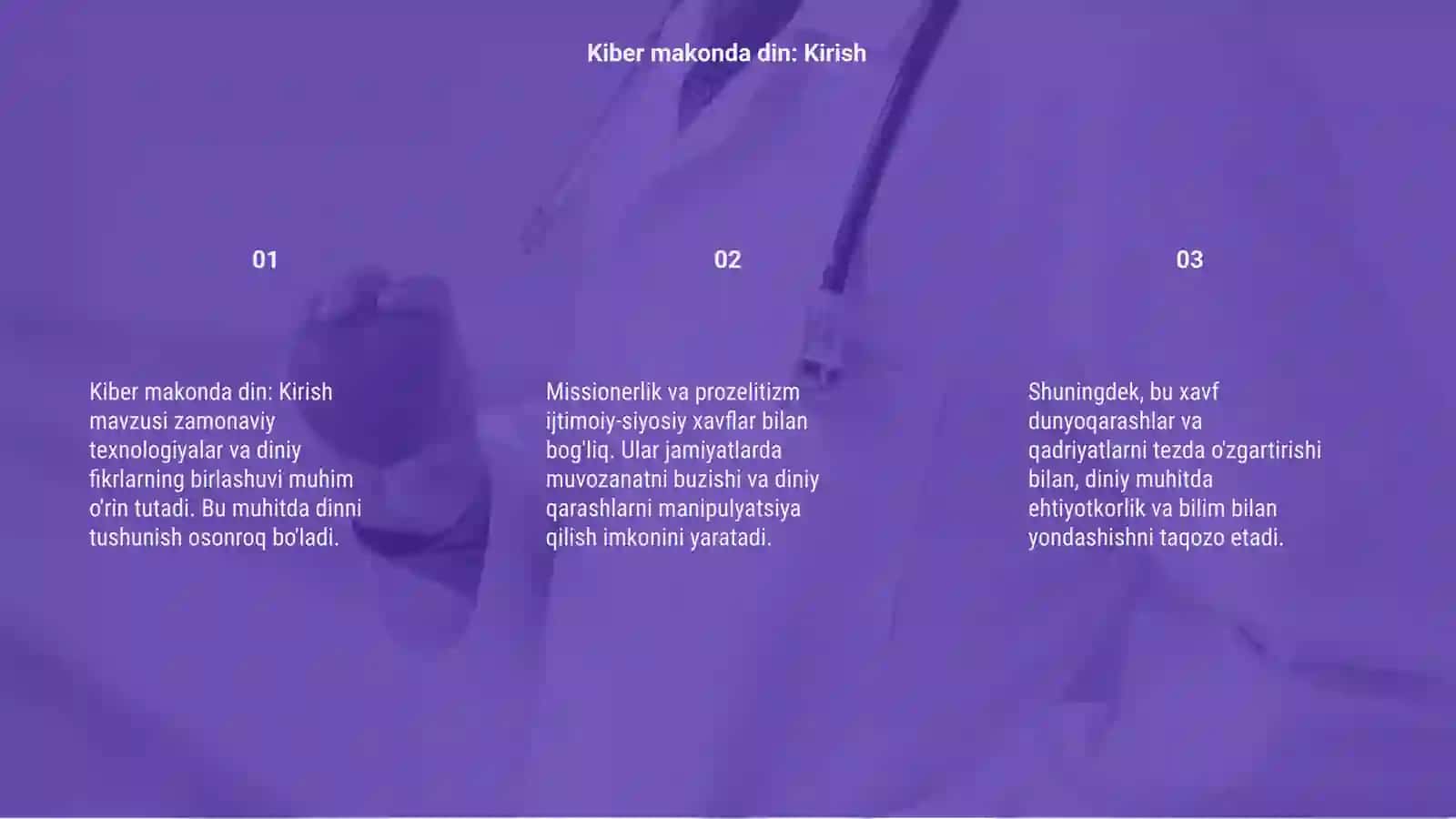 Kiber makonda din: Kirish 3
