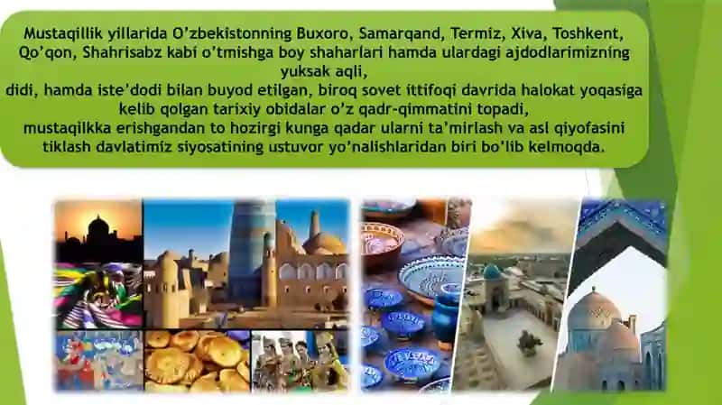 O'ZBEKISTON SAYYOHLAR NIGOHIDA 3