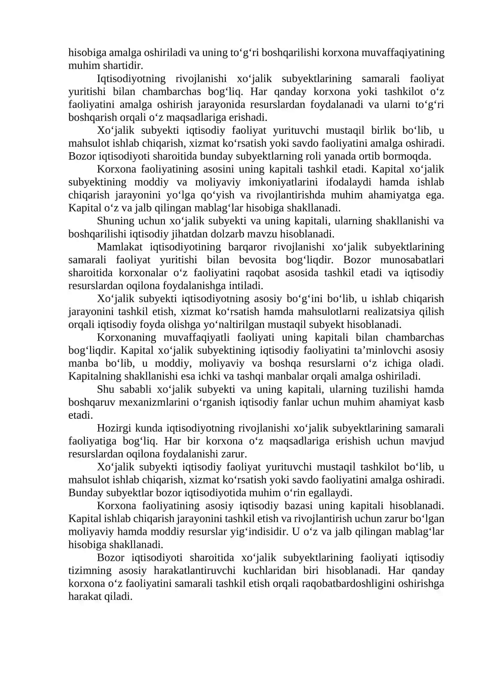 Xo'jalik subyekti va uning kapitalining tashkil topishi strukturasi 3
