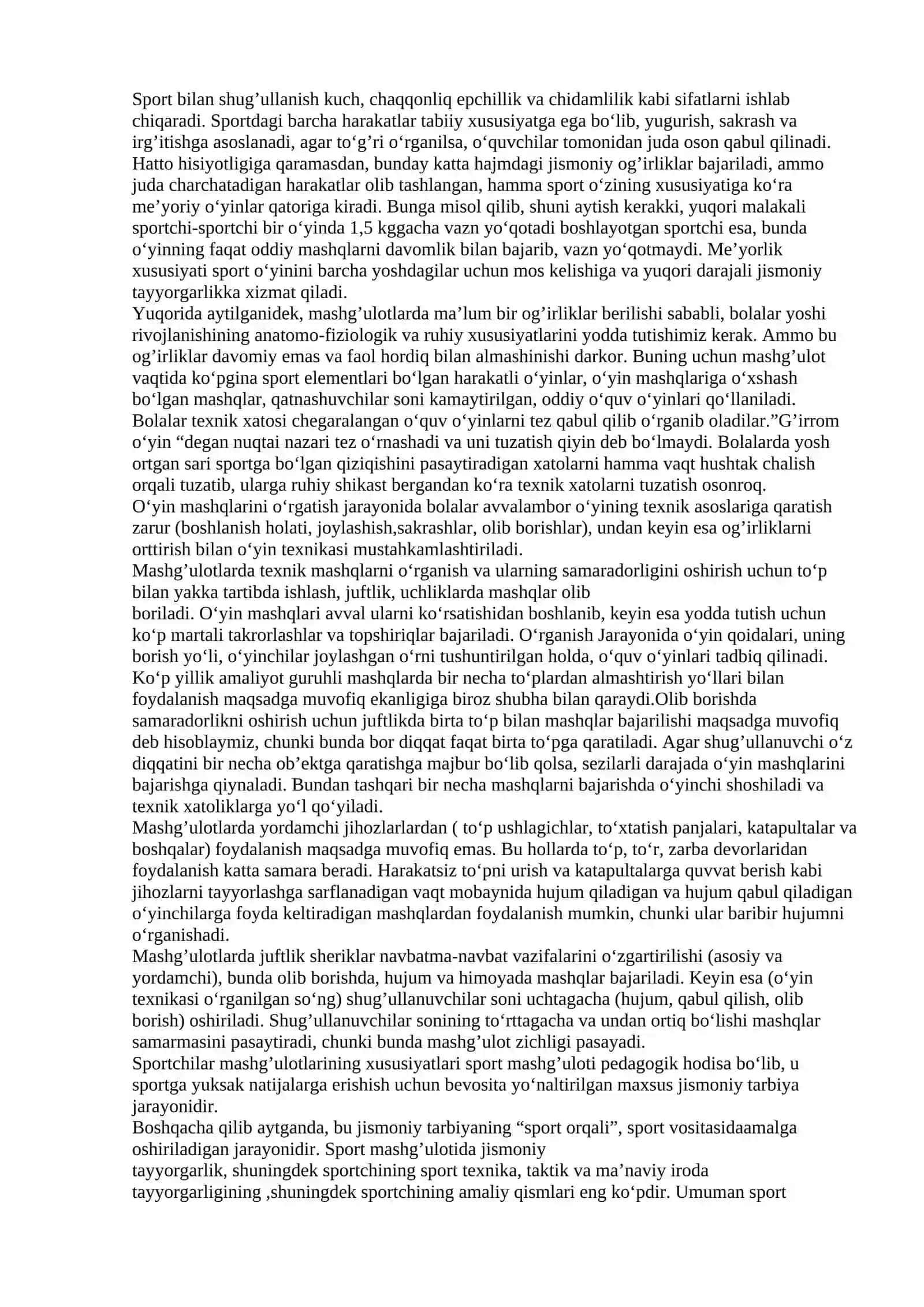 Harakat faoliyatini o'rgatishning nazariy va uslubiy asoslari 3