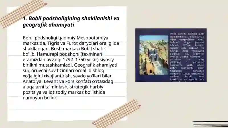Bobil podsholigining yuksalishi 3