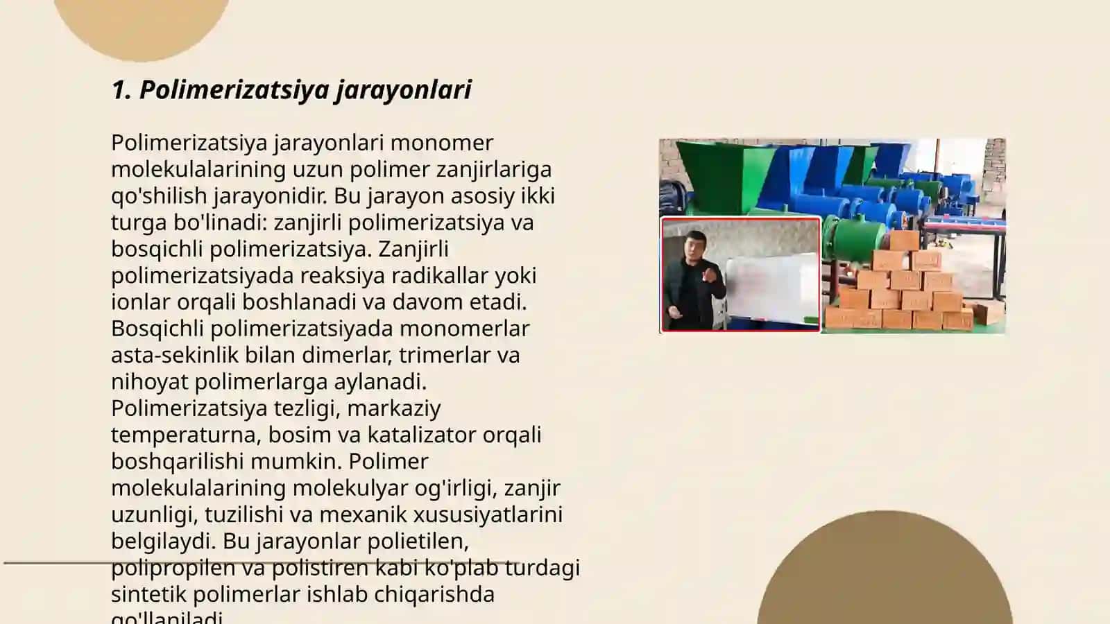 Polimerlar va plastmassa mahsulotlari ishlab chiqarish texnologiyalari 3