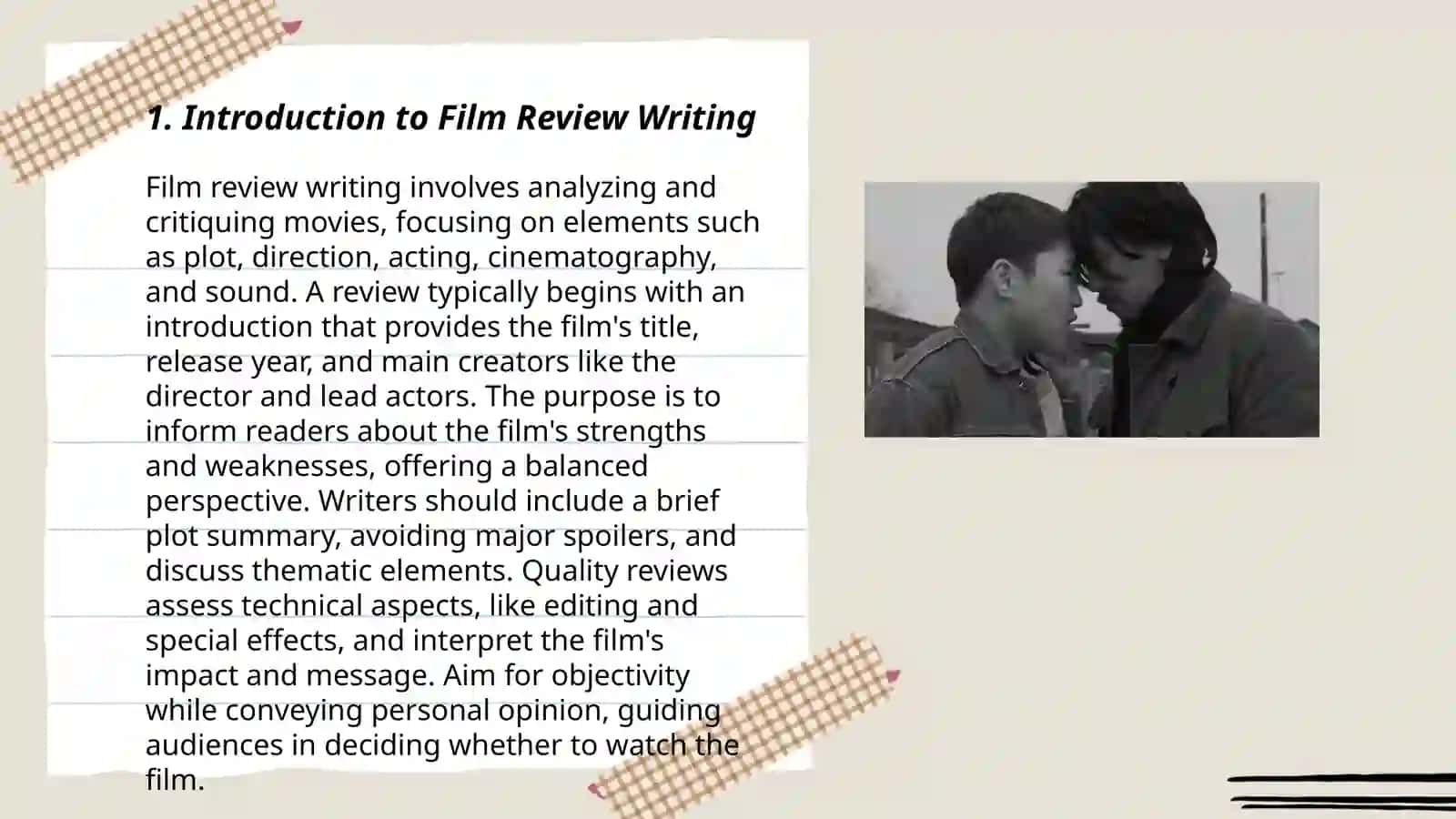 Introduction to Film Review Writing 3