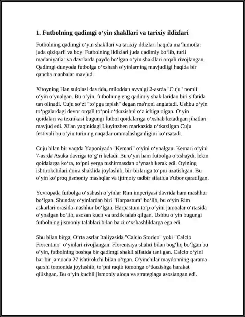 FUTBOLNI VUJUDGA KELISHI VA UNING MAZMUNINI EVALUTSIYON OZGARISHI UNING RIVOJLANISH BOSQICHLARI 3