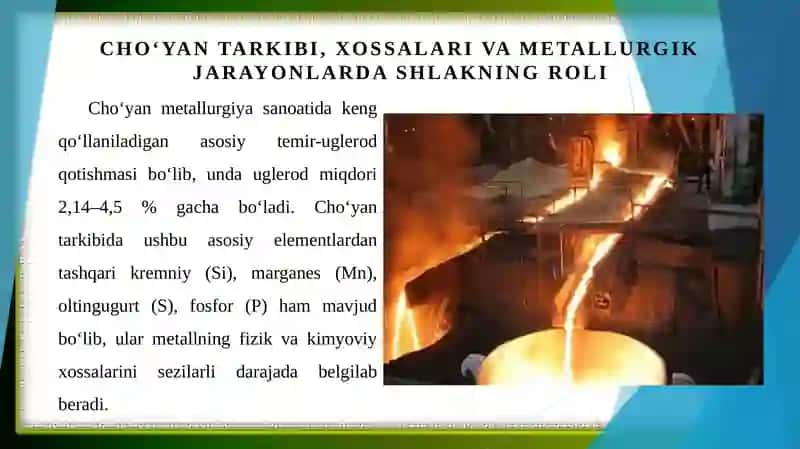 Choʻyan va shlak darajasidagi difulikatsiya reaksiya dinamikasi 3
