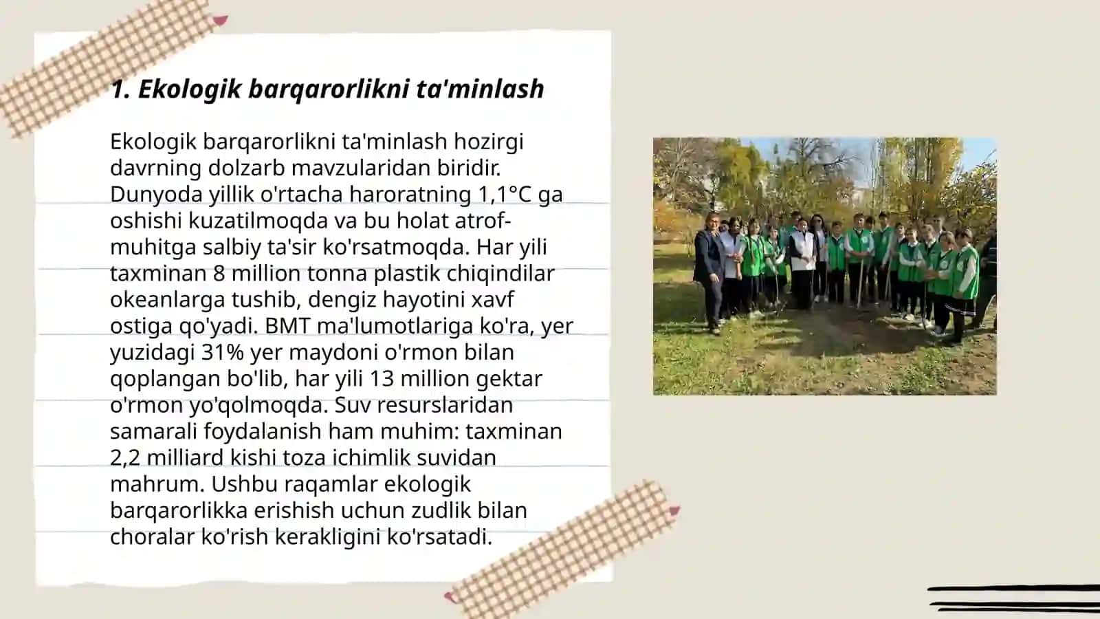 Ekologiya partiyasi maqsadi 3