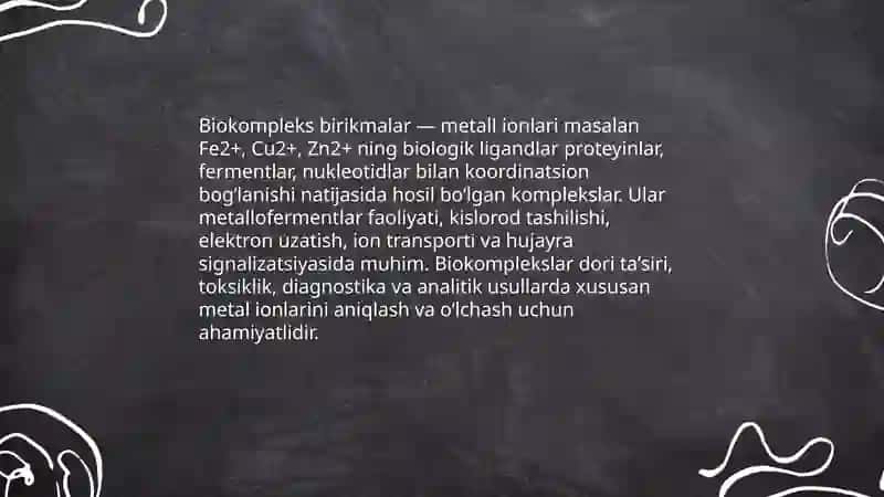 Biokompleks birikmalar 3