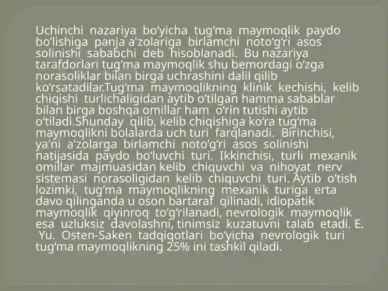 TUG’MA MAYMOQLIK 3