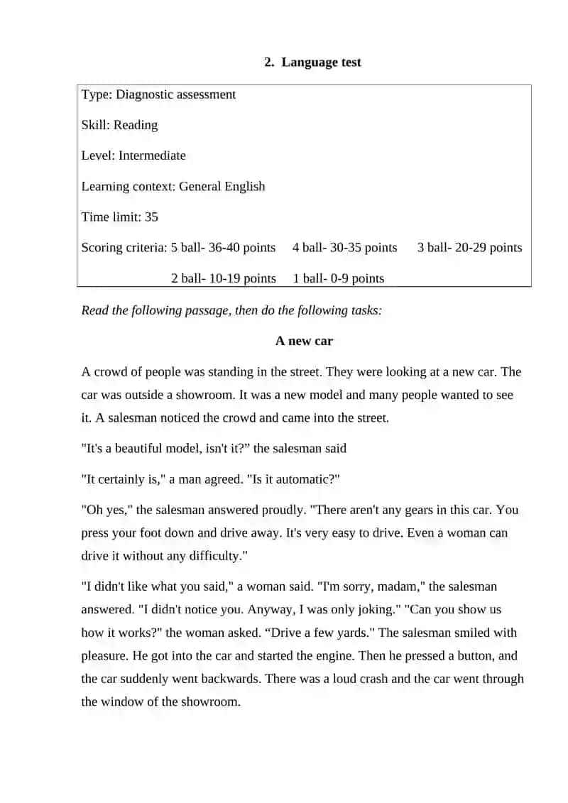 Language Assessment and Test Design 3