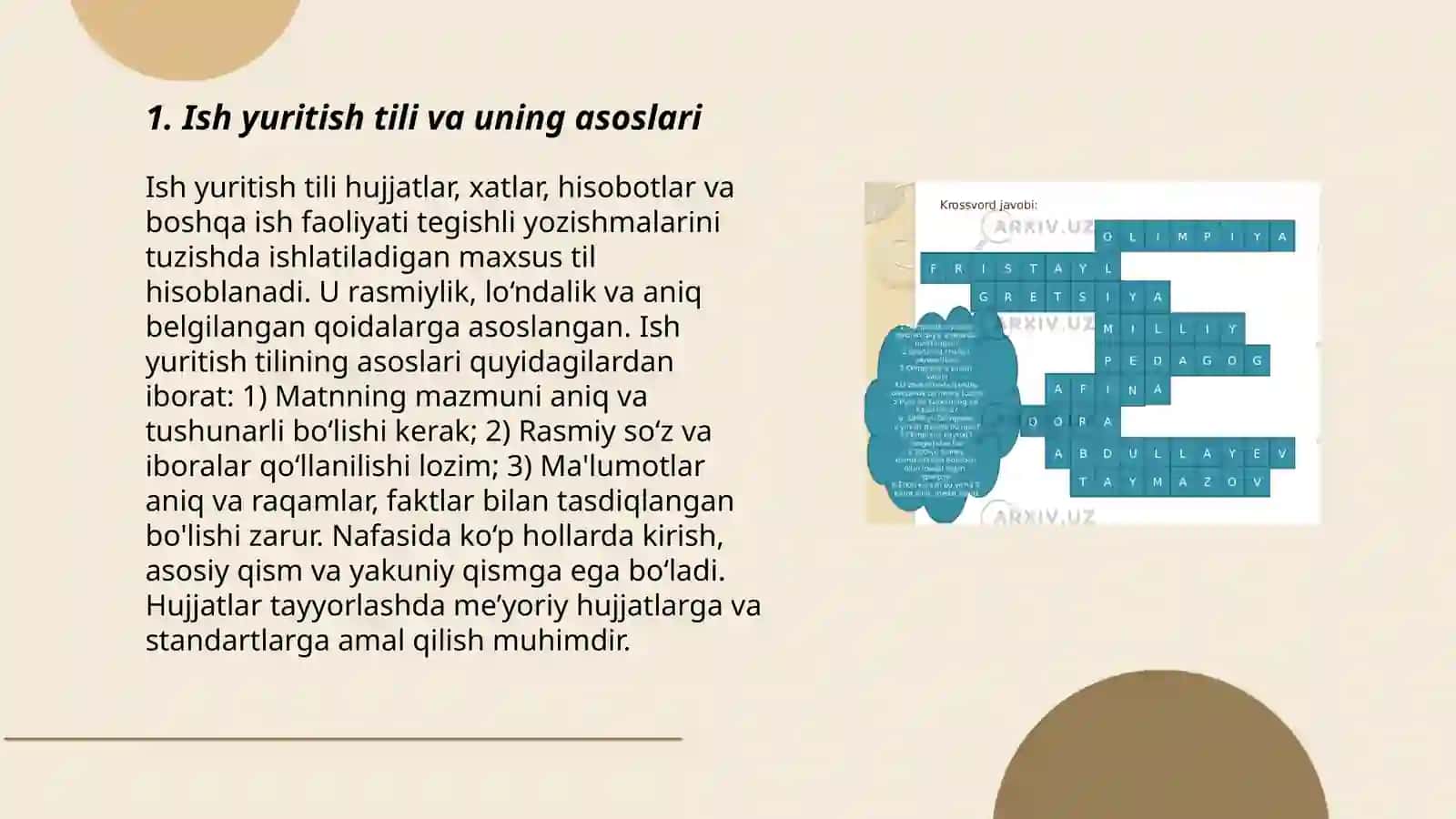 Ish yurutish tili va uslubi 3