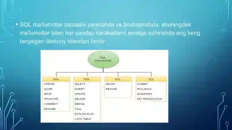 Maʼlumot bazasi fanidan tayyorlangan mustaqil ish 3