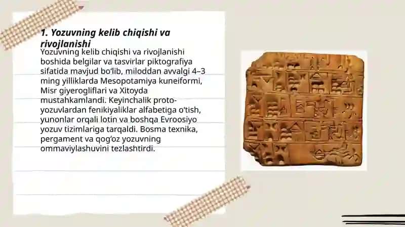 Yozuv va uning tarixi 3