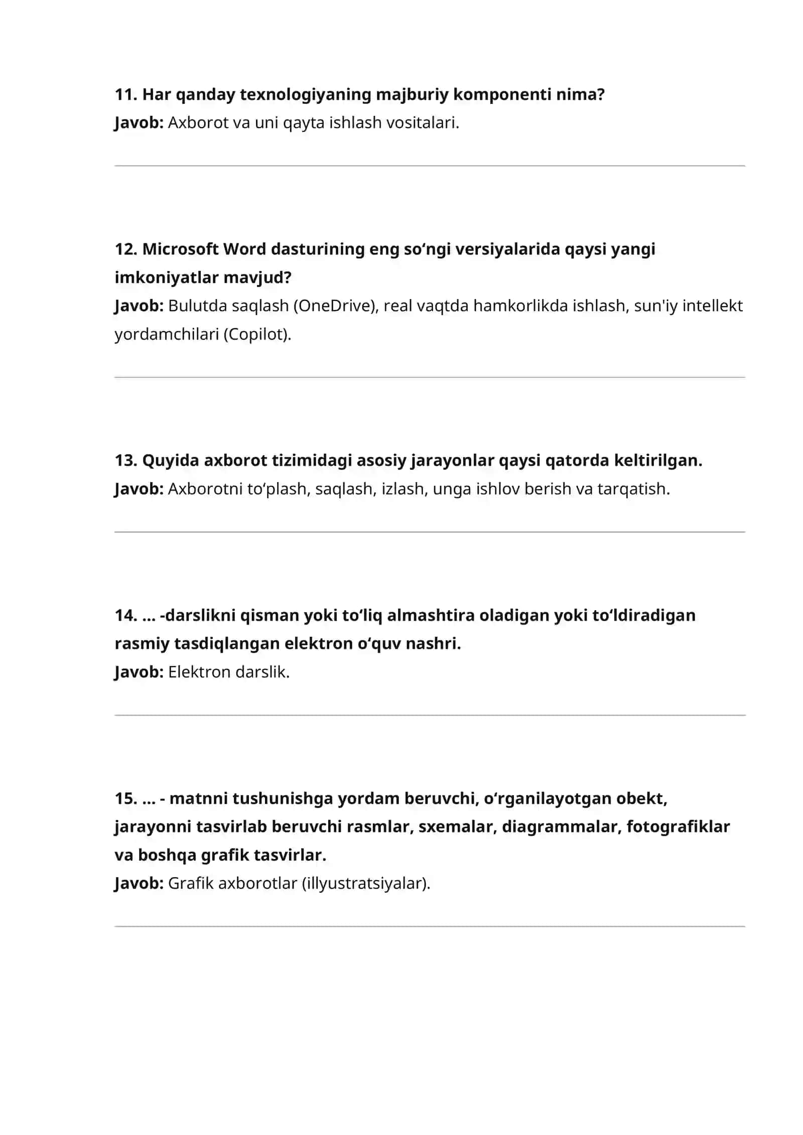 Agros test 2026 Axborot-kommunikatsiyadan tushadigan savollar javoblari bilan 3
