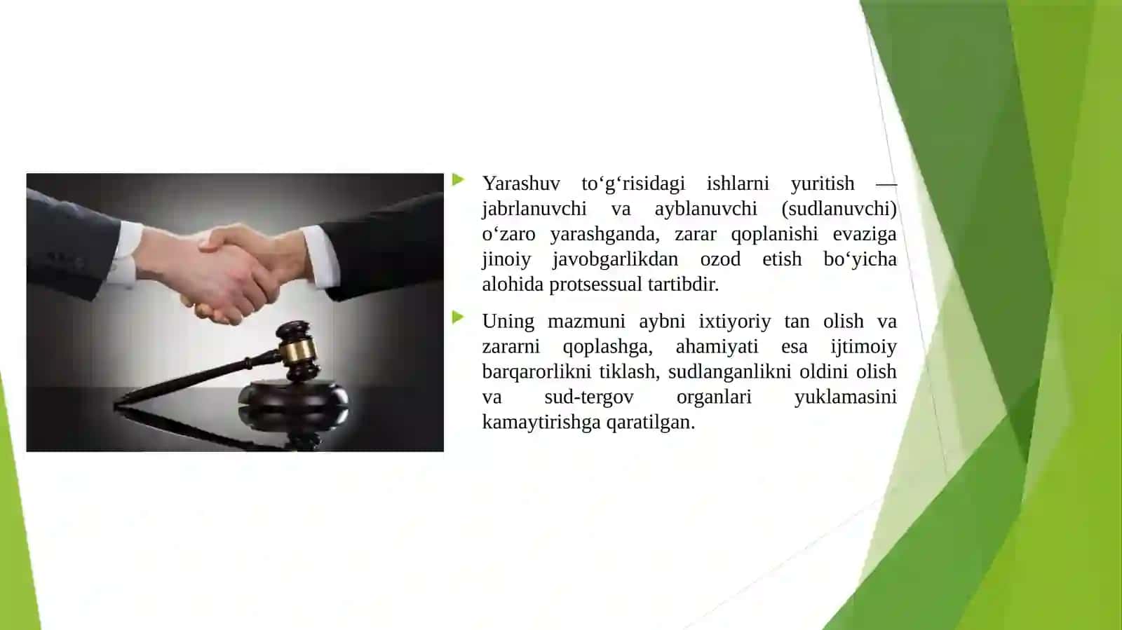 Yarashuv to‘g‘risidagi ishlarni yuritishning mazmuni va ahamiyati. 3
