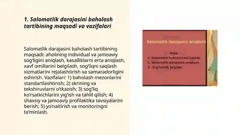 Salomatlik darajasini baholash tartibi 3