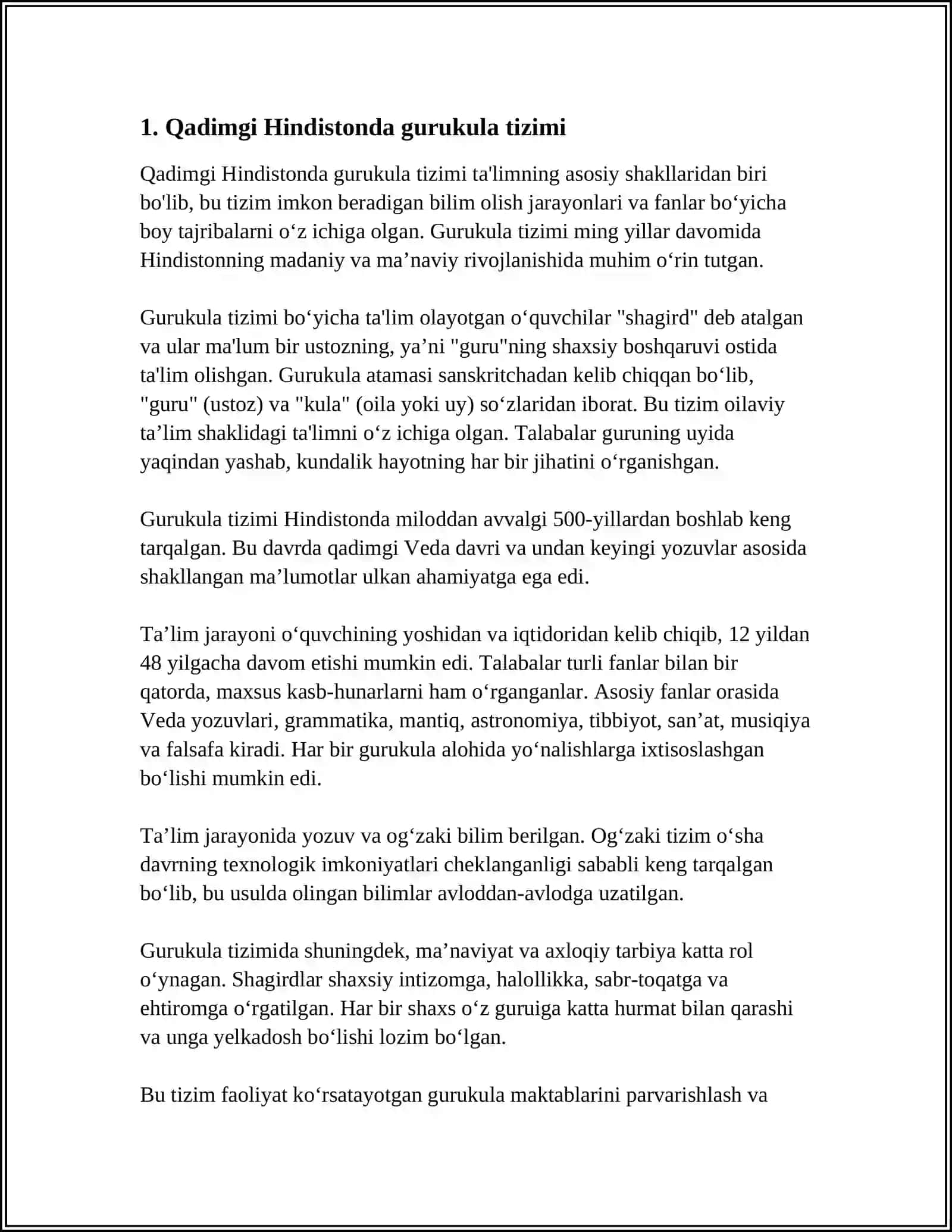 Qadimgi Hindistonda gurukula tizimi 3