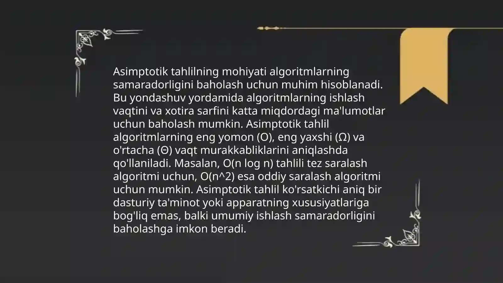 Asimptotik tahlil 3