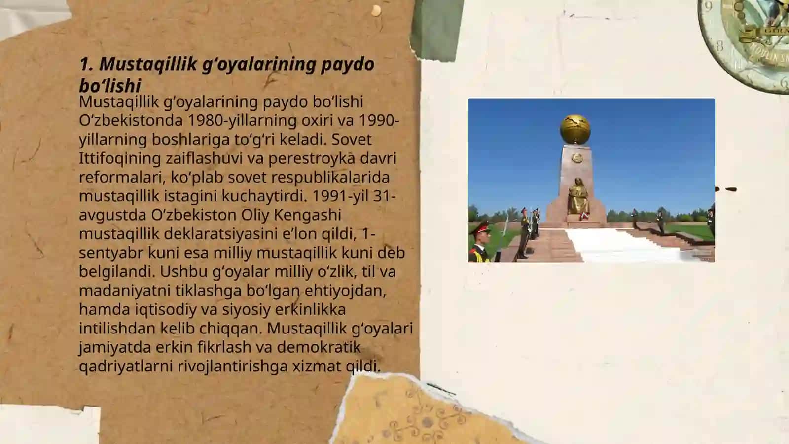 Oʻzbekistonda mustaqillik gʻoyalarining tarixiy asoslari 3