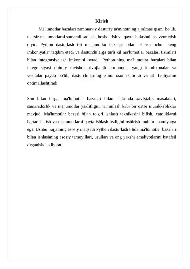 Pythonda berilganlar bazasi bilan ishlash 3