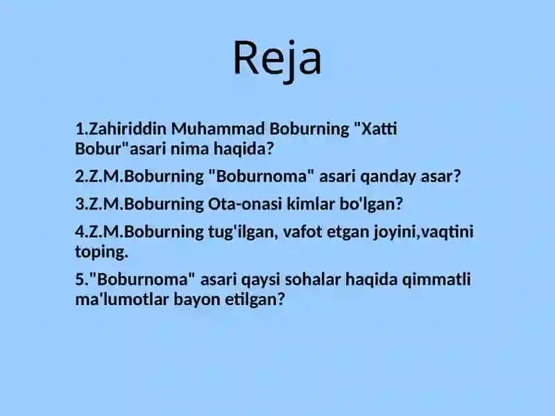 Zahiriddin Muhammad Bobur 3