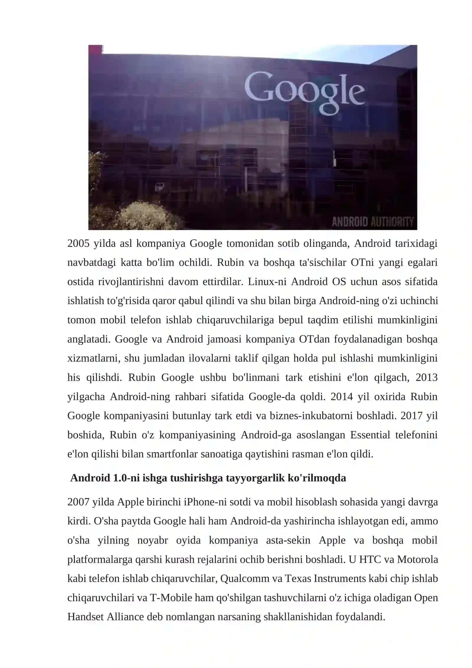 Mobil qurilmalarni dasturlash 3