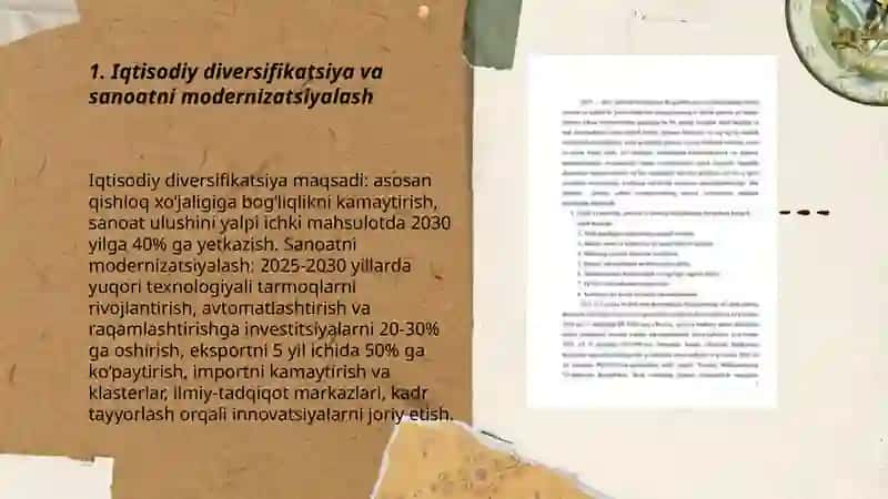 Uzbekiston respublikasi rivojlantirishining ustivor yonalishi sifatida 3