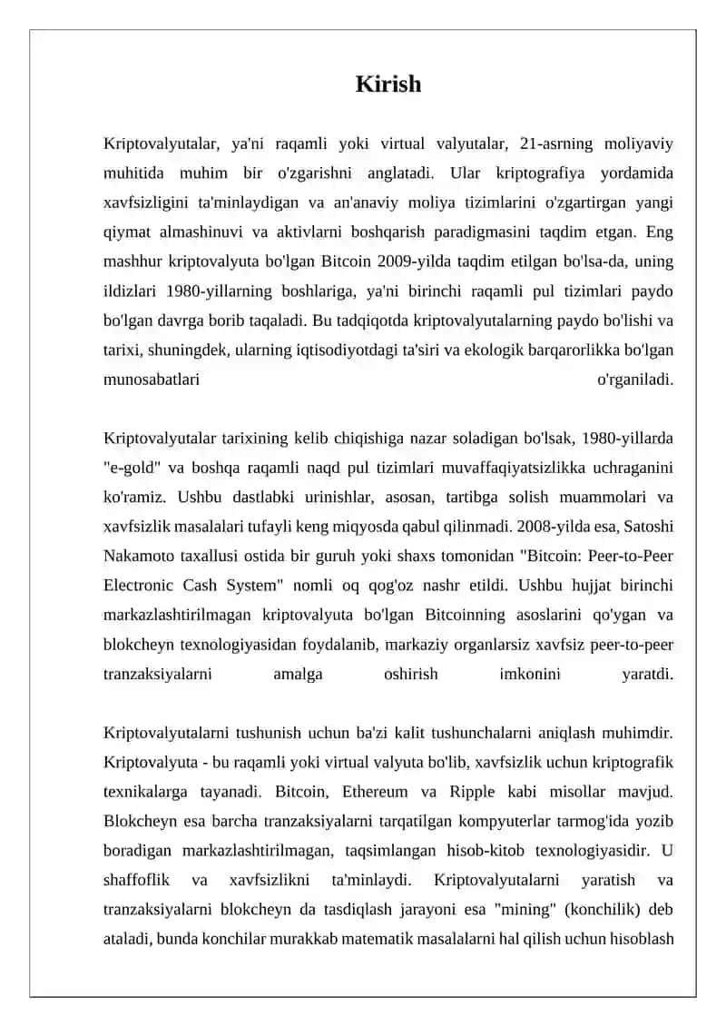KRIPTOVALYUTALAR PAYDO BO'LISHI VA TARIXI 3
