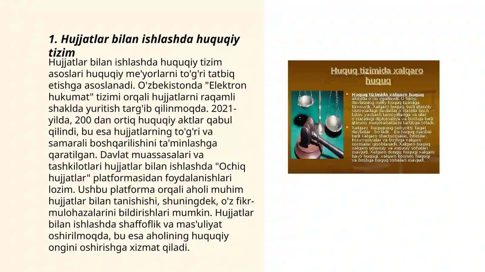 Huquq tizimi va huquqiy tizim 3