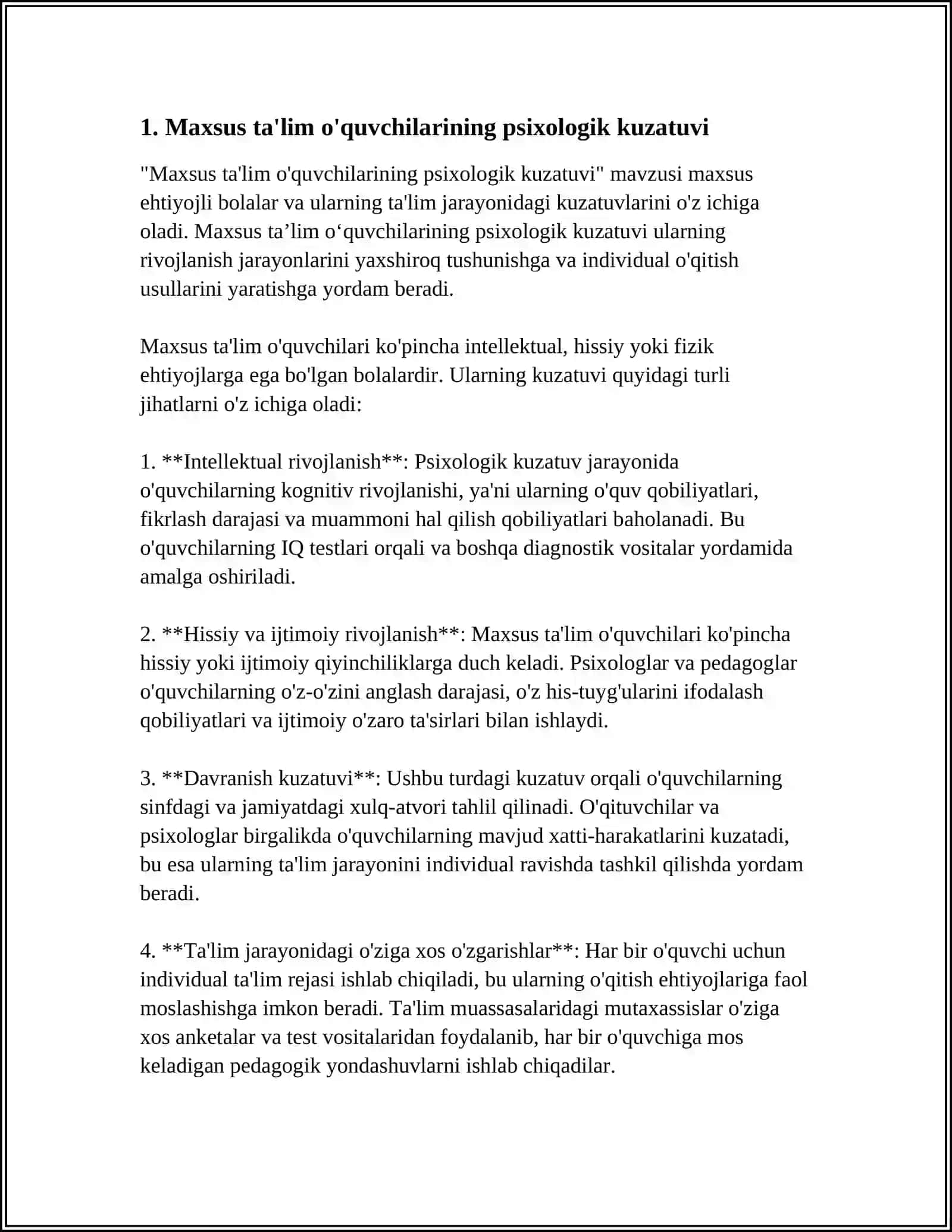 MAXSUS TA'LIM O'QUVCHILARINI KUZATISH VA TA'SIR KO'RSATISH 3