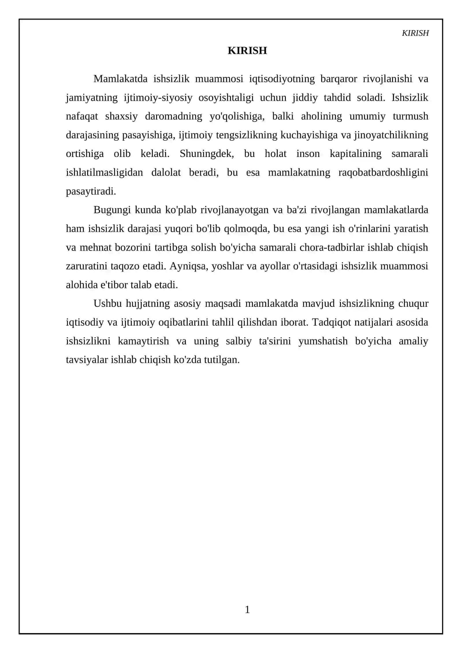 Mamlakatda ishsizlikning iqtisodiy va ijtimoiy oqibatlari 3