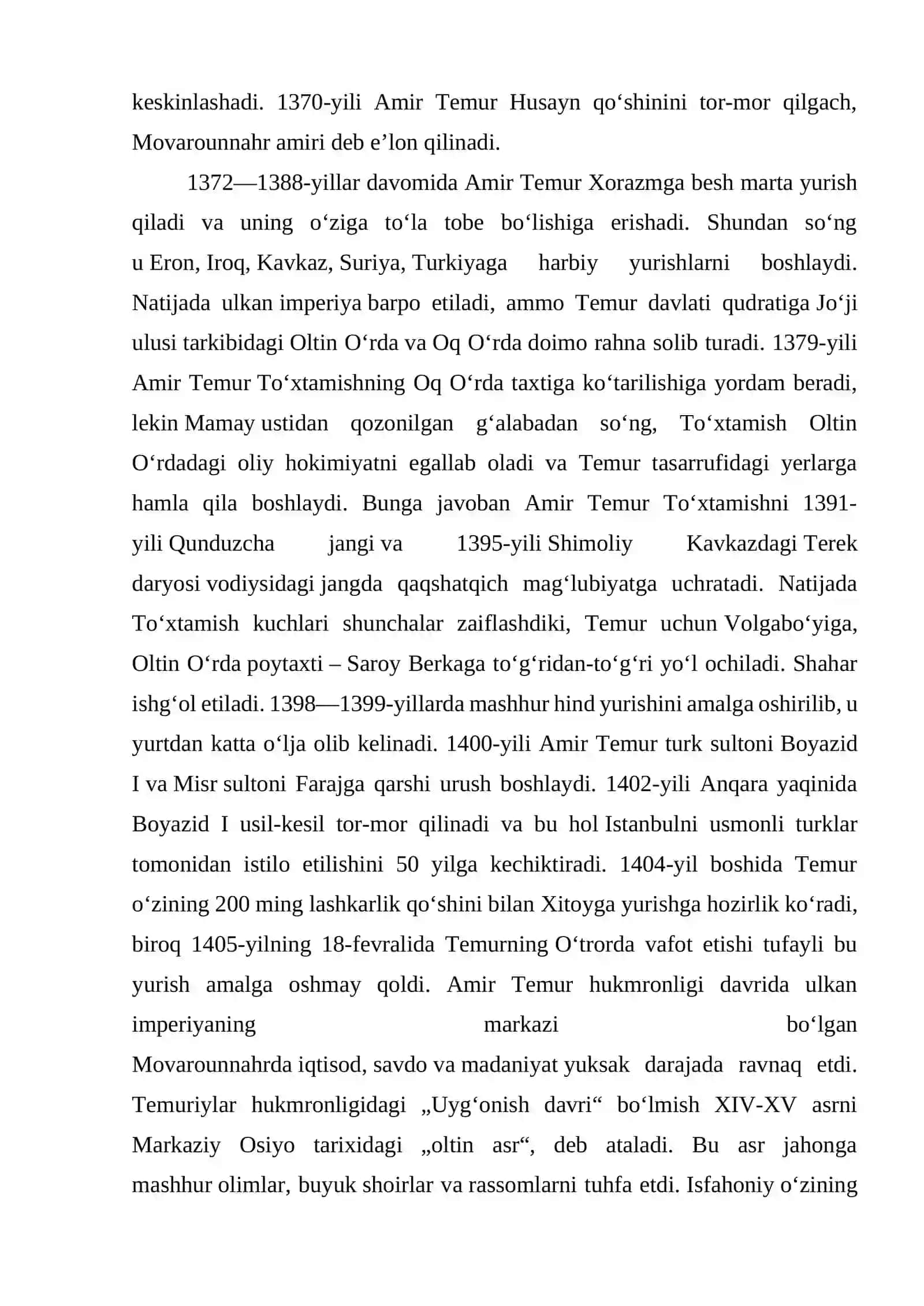 Temuriylar davrida Chig‘atoy soxta xonlari faoliyati 3