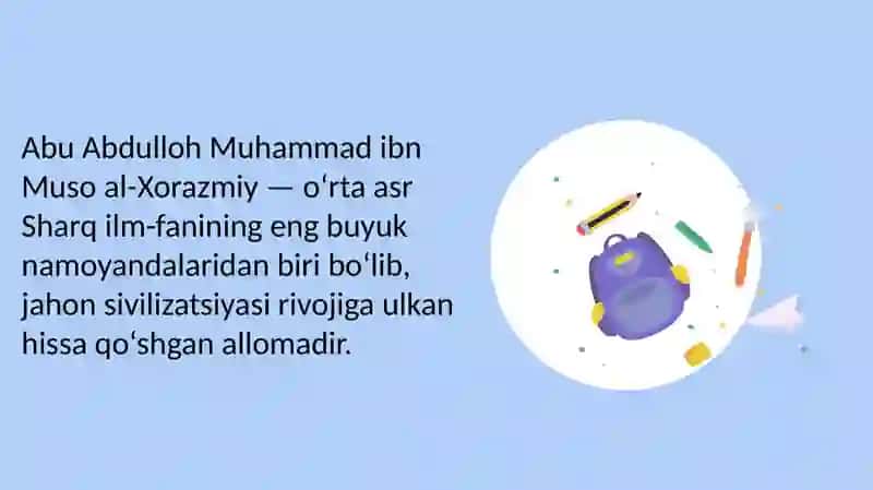 Abu Abdulloh al-Xorazmiy va uning ilmiy merosi 3