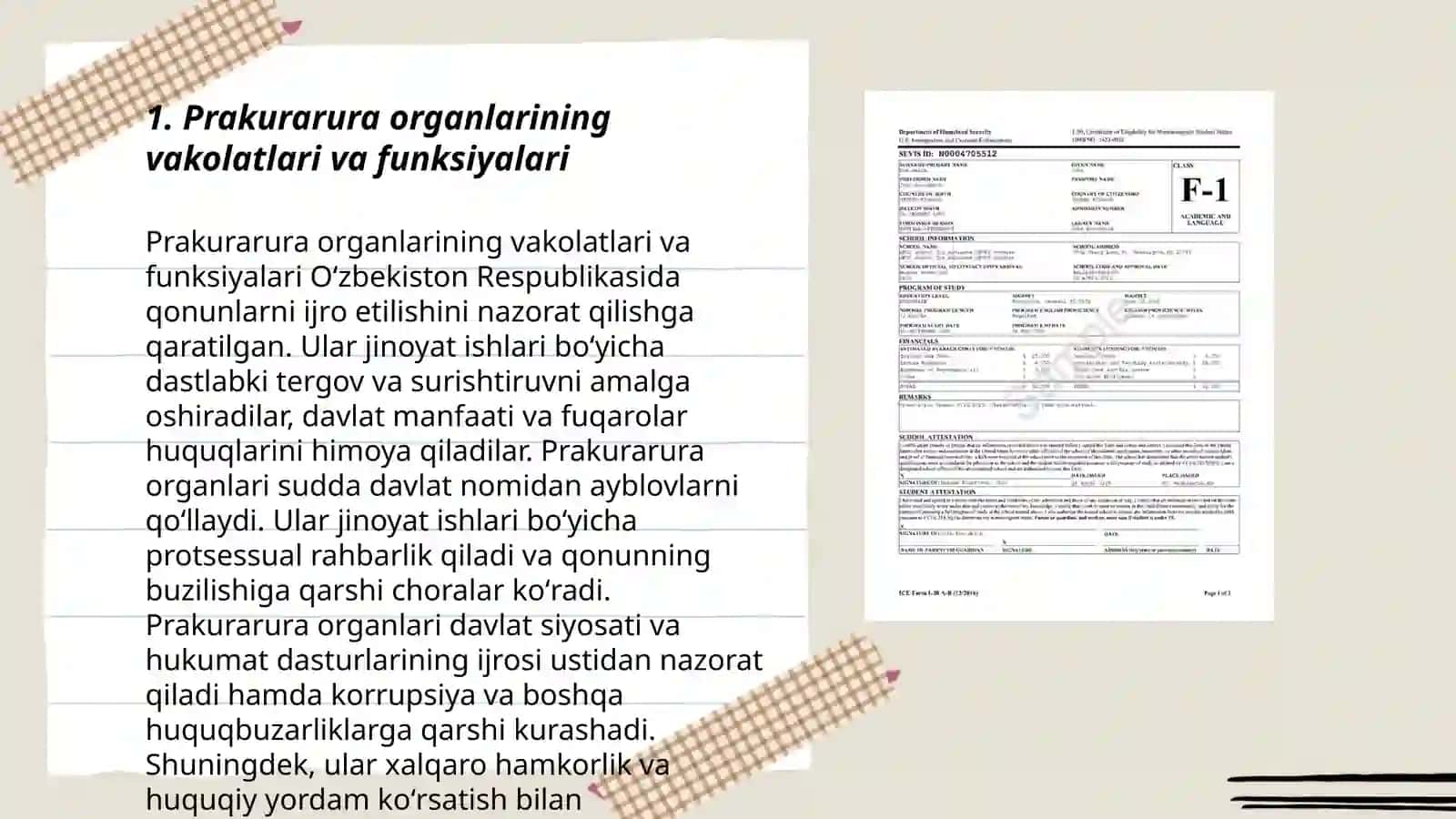 Prakurarura organlarining qonunlarini mujassamlashtirish va qonun ijodkorligi faoliyatida ishtiroki 3