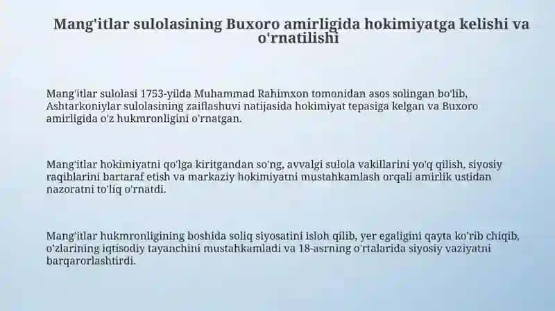 BuxoroamirligidaMangʻitlarhukmronligi 3