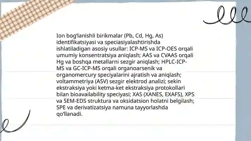 Ion bog‘lanishli birikmalarni aniqlash va tozalash usullari 3