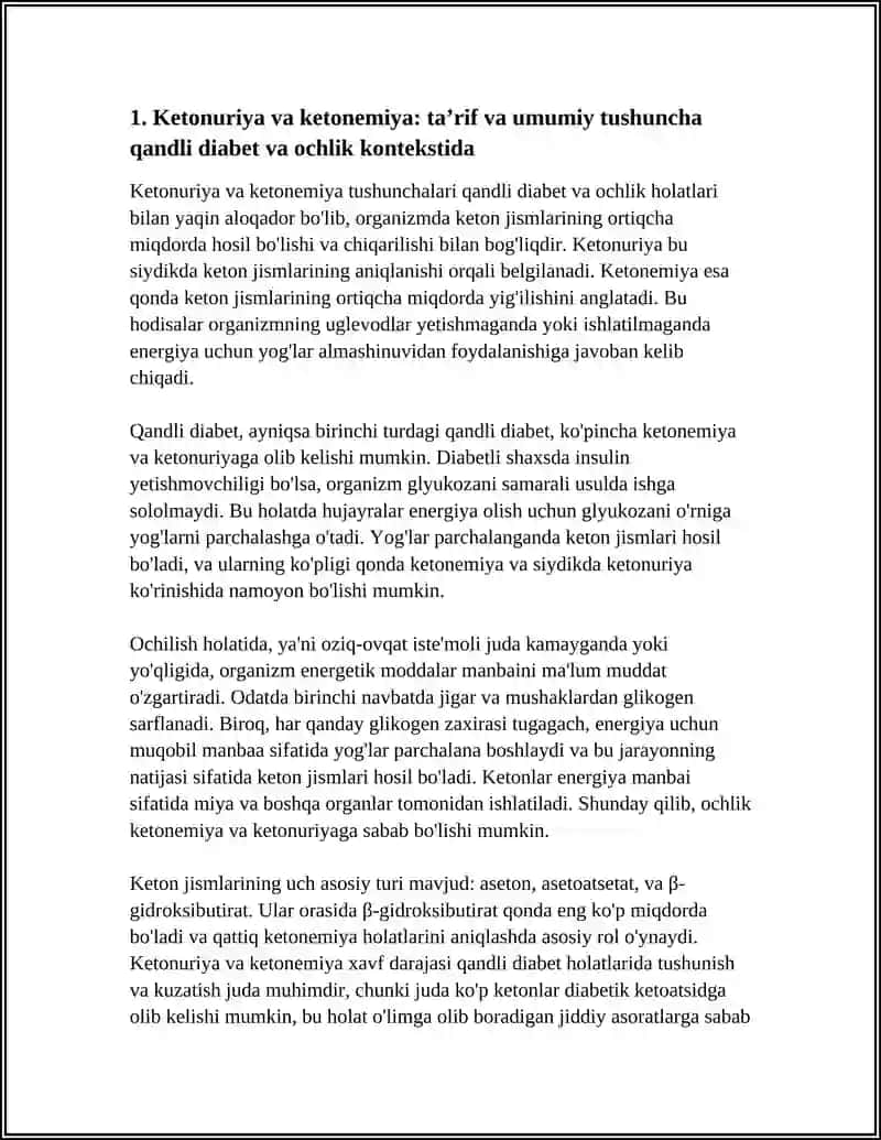 QANDLI DIABET VA OCHLIKDA KETANURIYA VA KETONEMIYA 3