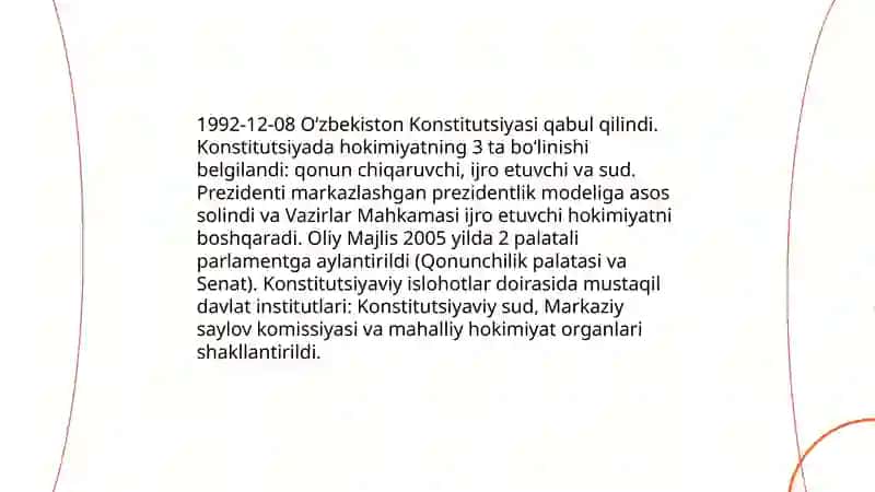 Mustaqillik yillarida davlat boshqaruv tizimida amalga oshirilgan islohatlar 3