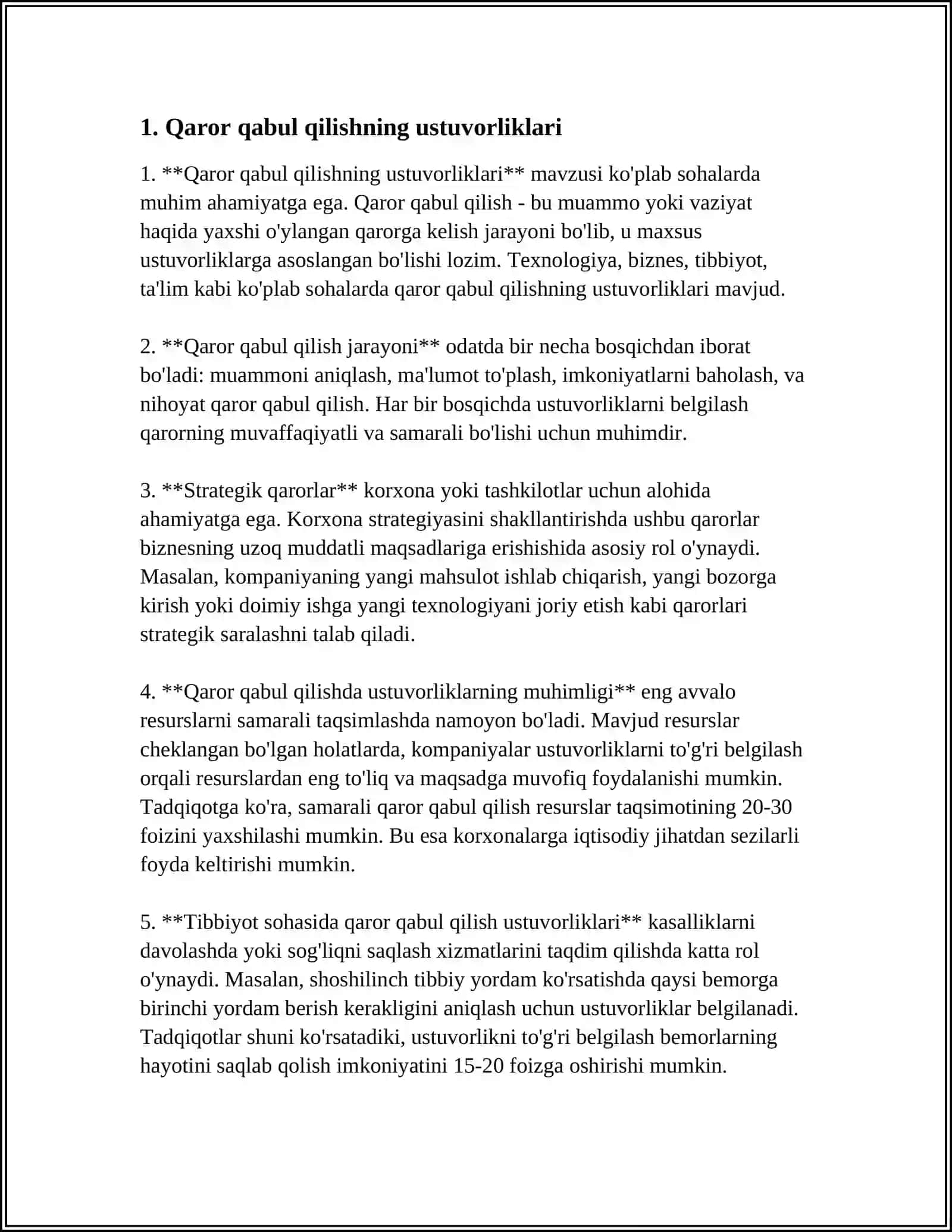 MUHANDISLIK FAOLIYATIDA QAROR QABUL QILISH 3
