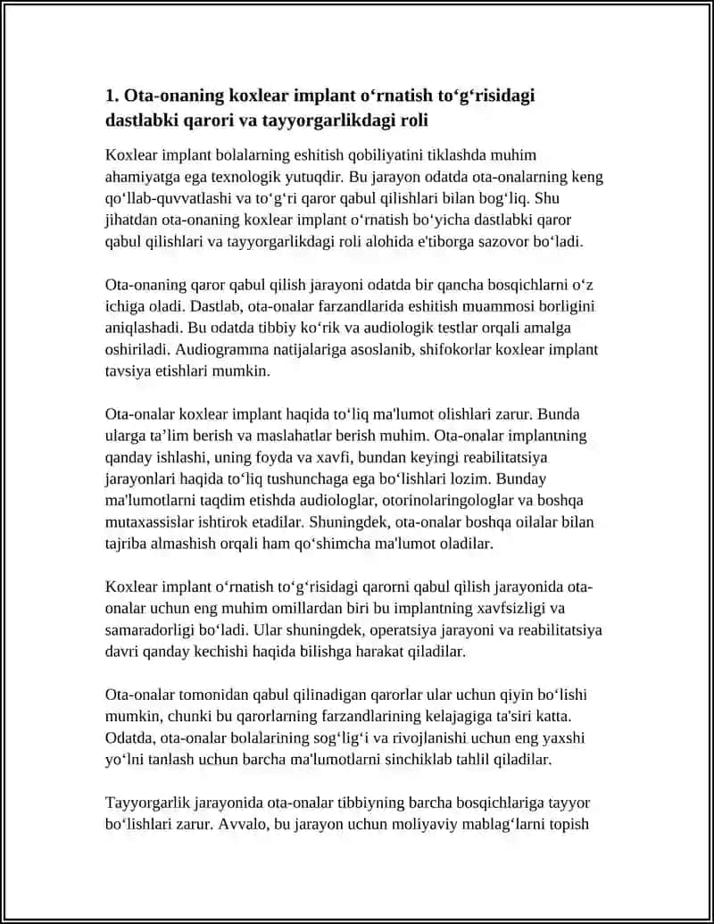 KOXLEAR IMPLANTNI BOLALARNING REABILITATSIYASIDA OTA ONALARNING ROLI 3