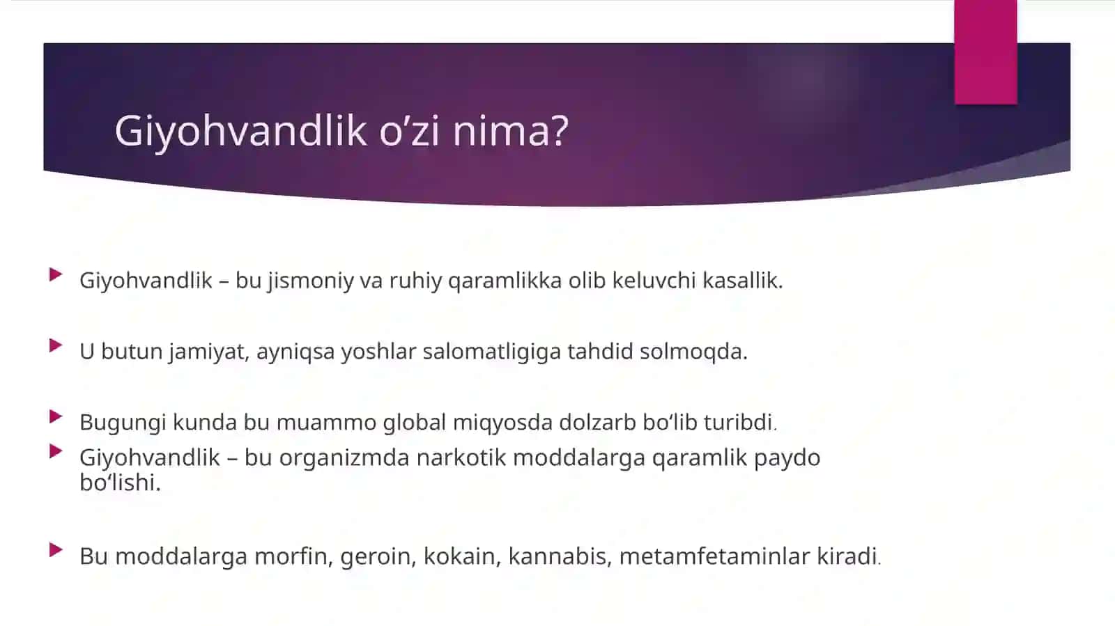 Giyohvandlik-davr vabosi 3