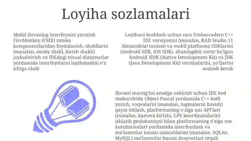 Embarcadero mobil ilova yaratish 3