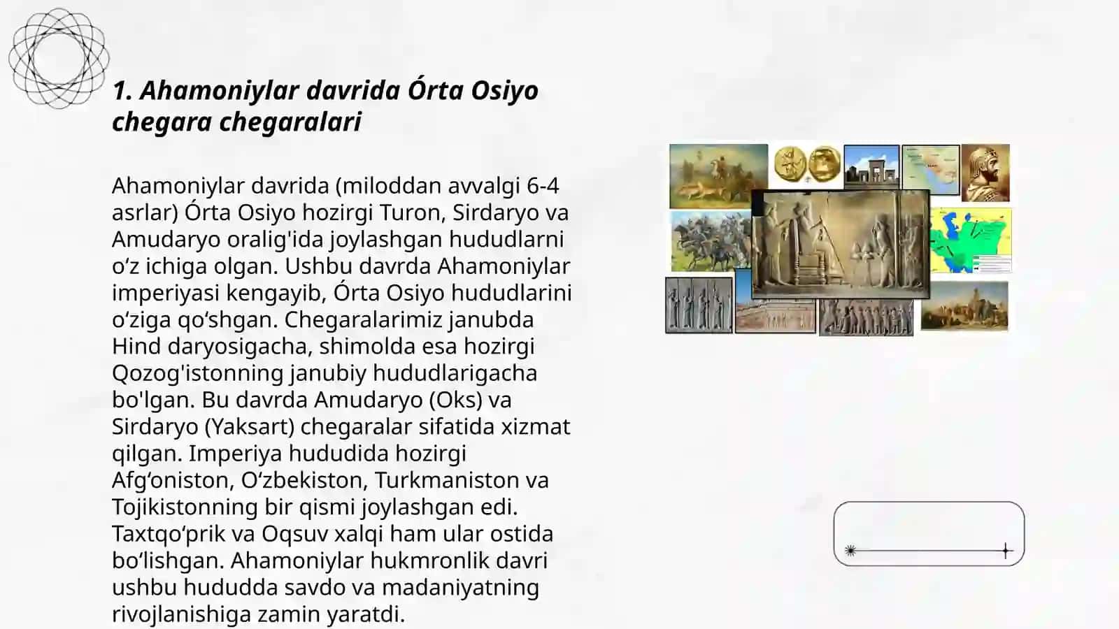 Ahamoniylar va Aleksandr Makedonskiy yurishlari davrida Órta Osiyo aholi soni, chegara chegaralari va tarixiy geografiyasi 3